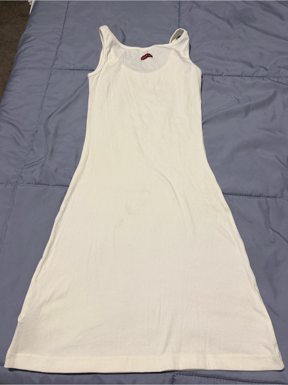 Hard Tail Forever Women's White Tank Dress - Lightweight Scoop Neck